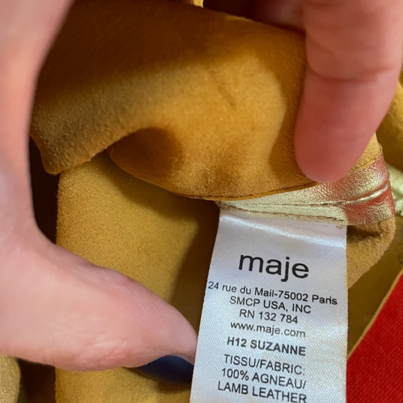 Maje gold lamb leather top - never worn - Picture 4 of 7